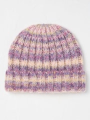 FatFace Purple Space Dye Rib Beanie - Image 1 of 2