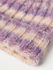 FatFace Purple Space Dye Rib Beanie - Image 2 of 2