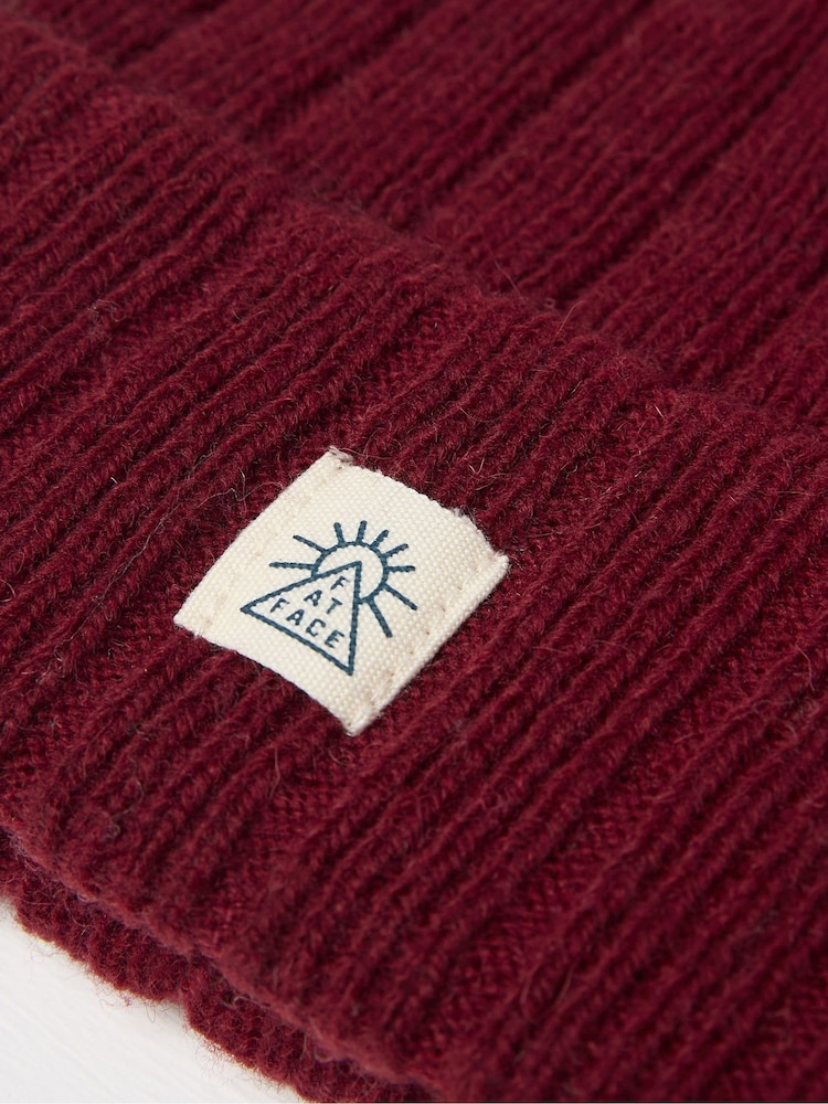 FatFace Red Beanie - Image 2 of 2 FatFace Red Beanie - Image 2 of 2