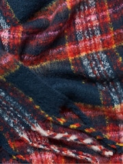 FatFace Winnie Navy Check Scarf - Image 2 of 2