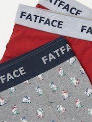 FatFace Grey 2 Pack Ski Bear Boxers - Image 2 of 2