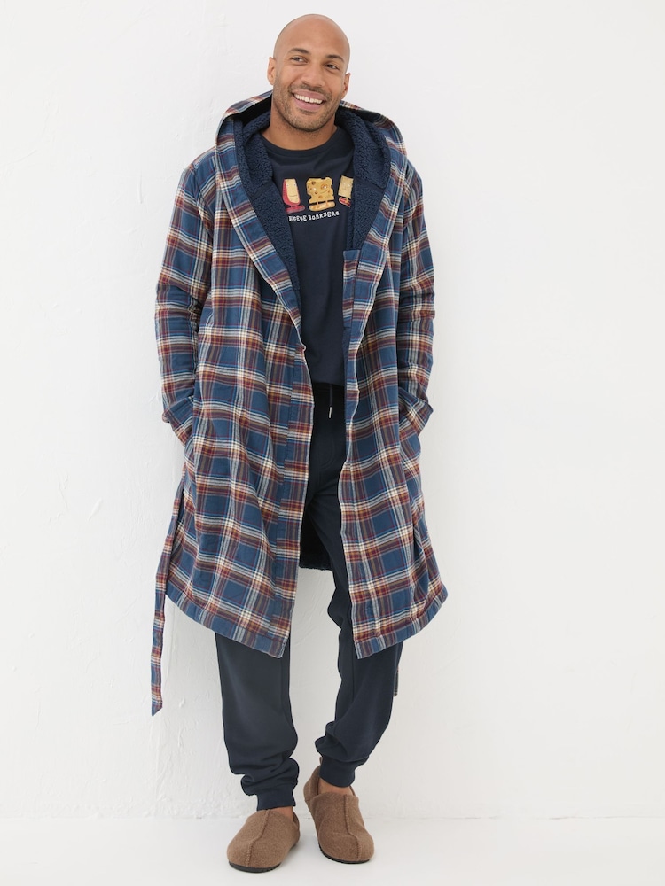 FatFace Chepstow Navy Dressing Gown - Image 1 of 5