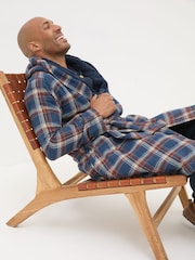 FatFace Chepstow Navy Dressing Gown - Image 3 of 5