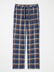 FatFace Navy Chepstow Check 100% Cotton Pyjama Bottoms - Image 7 of 7