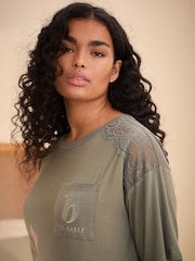 B by Ted Baker Green Jersey Viscose Lace Nightie - Image 8 of 15