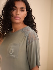 B by Ted Baker Green Jersey Viscose Lace Nightie - Image 9 of 15