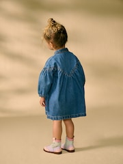 Blue Embroidered Denim Shirt Dress (3mths-8yrs) - Image 2 of 8