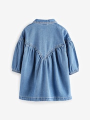 Blue Embroidered Denim Shirt Dress (3mths-8yrs) - Image 6 of 8