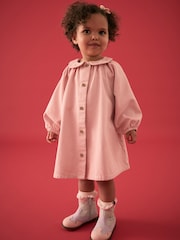 Pink Stripe Print 100% Cotton Shirt Dress (3mths-8yrs) - Image 1 of 8