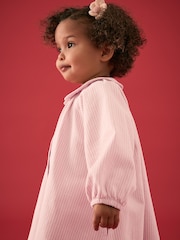 Pink Stripe Print 100% Cotton Shirt Dress (3mths-8yrs) - Image 3 of 8