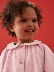 Pink Stripe Print 100% Cotton Shirt Dress (3mths-8yrs) - Image 4 of 8