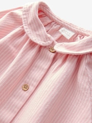 Pink Stripe Print 100% Cotton Shirt Dress (3mths-8yrs) - Image 7 of 8