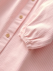 Pink Stripe Print 100% Cotton Shirt Dress (3mths-8yrs) - Image 8 of 8