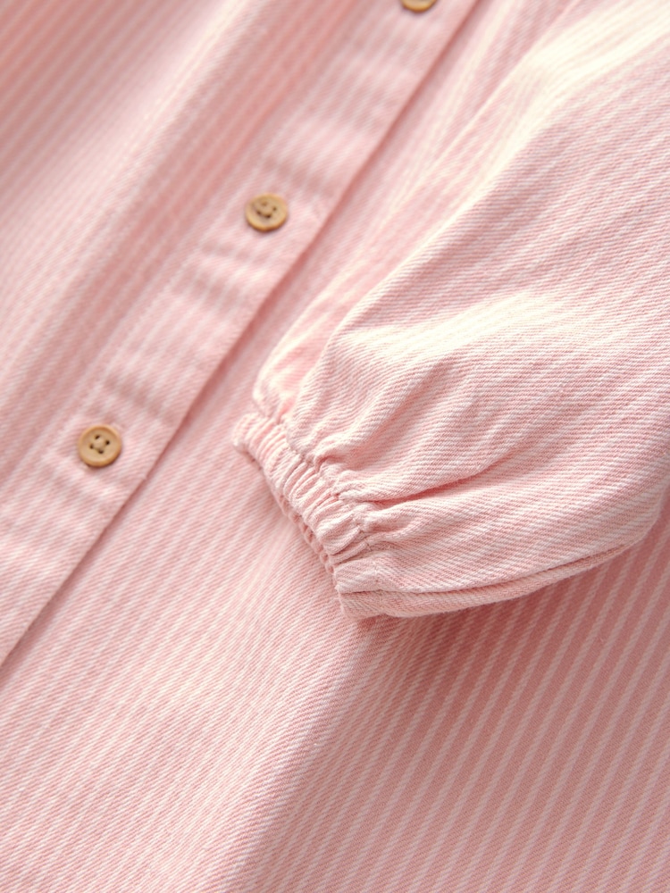 Pink Stripe Print 100% Cotton Shirt Dress (3mths-8yrs) - Image 8 of 8