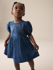 Blue Embroidered Denim Dress (3mths-8yrs) - Image 1 of 5
