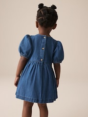 Blue Embroidered Denim Dress (3mths-8yrs) - Image 3 of 5
