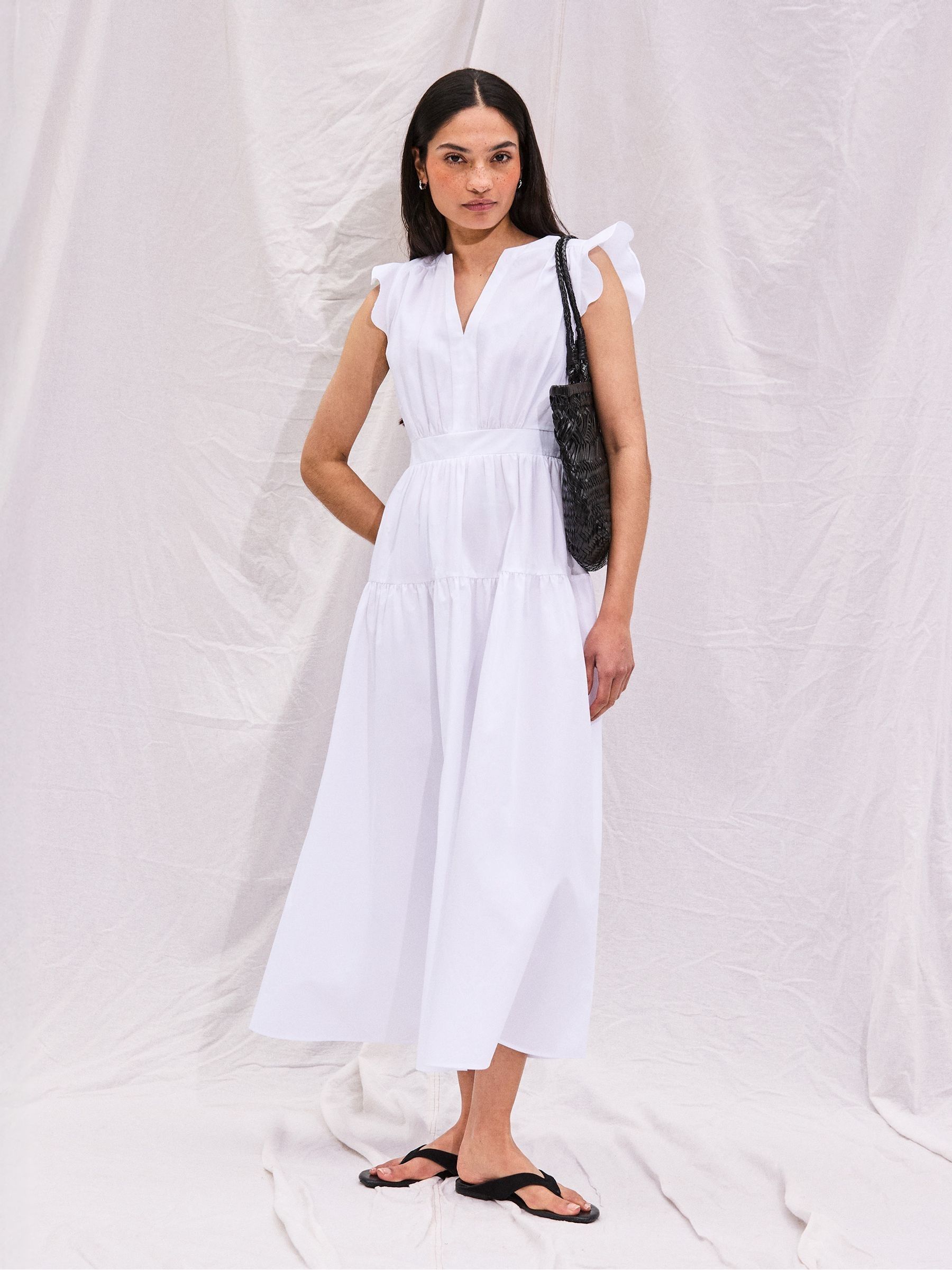 Buy Ro&Zo White Cotton Frill Sleeve Dress from the Next UK online shop Buy Ro&Zo White Cotton Frill Sleeve Dress from the Next UK online shop