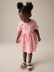 Pink Stripe Boxy Summer Dress (3mths-8yrs) - Image 2 of 8