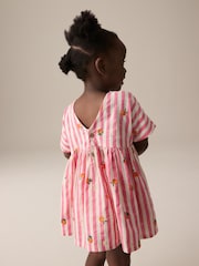 Pink Stripe Boxy Summer Dress (3mths-8yrs) - Image 3 of 8