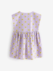 Purple Gingham Button Through Summer Summer Dress (3mths-8yrs) - Image 6 of 8