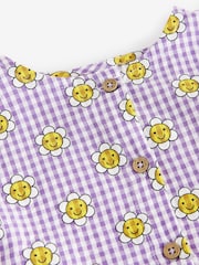 Purple Gingham Button Through Summer Summer Dress (3mths-8yrs) - Image 8 of 8