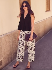 Ro&Zo Brown Cotton Peplum Top - Image 4 of 5