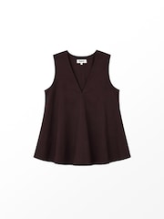 Ro&Zo Brown Cotton Peplum Top - Image 6 of 6