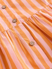 Pink/Yellow Stripe Sleeveless Collar Summer Dress (3mths-10yrs) - Image 11 of 11