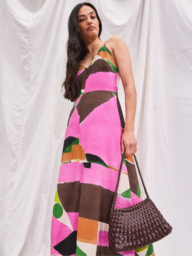 Ro&Zo Pink Abstract Geo Print Dress - Image 2 of 5
