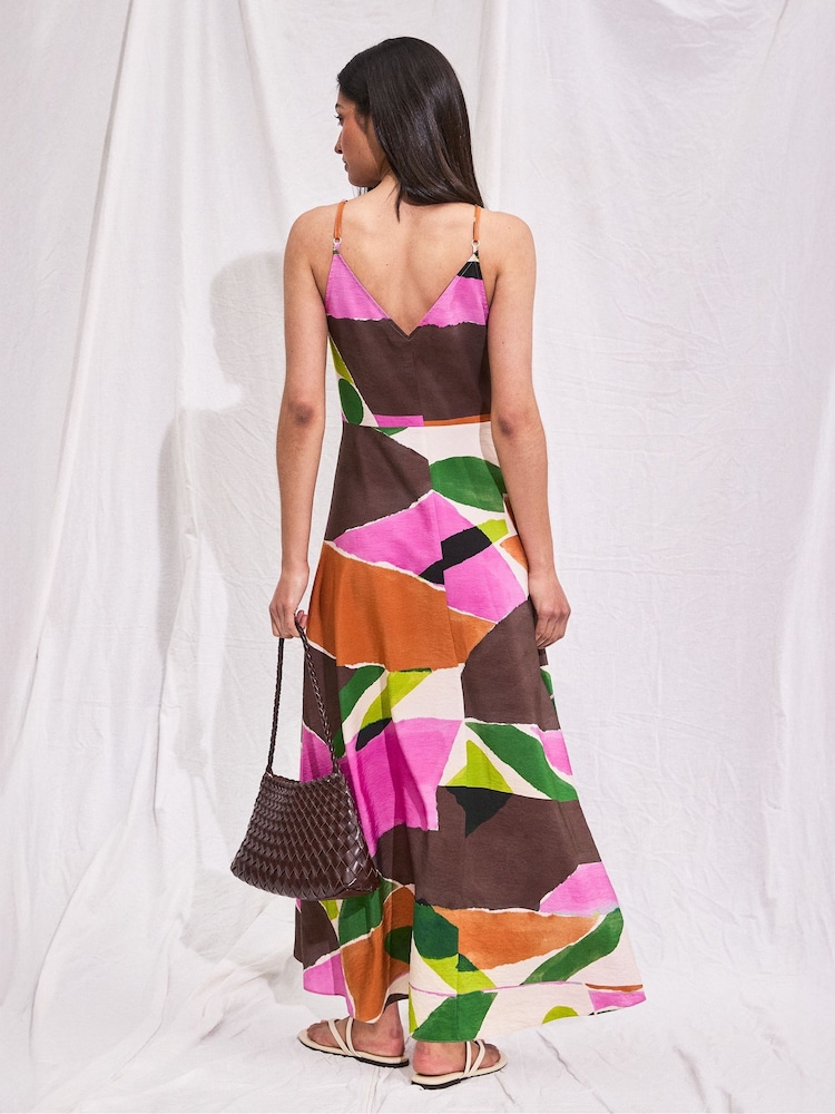 Ro&Zo Pink Abstract Geo Print Dress - Image 5 of 5