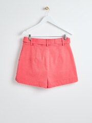 Oliver Bonas Coral Pink Tie Waist Shorts - Image 2 of 5