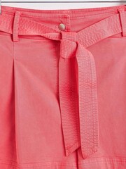 Oliver Bonas Coral Pink Tie Waist Shorts - Image 3 of 5