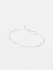 Oliver Bonas Silver Plated Awel Textured Oval Chain Bracelet - Image 2 of 5