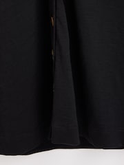 Oliver Bonas Black Button Up Jersey 100% Cotton Dress - Image 6 of 6