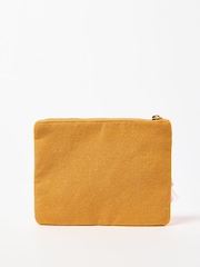 Oliver Bonas Orange Fiesta Beaded Zipped 100% Cotton Pouch - Image 3 of 6