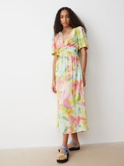 Oliver Bonas Multi Summer Haze Midi Dress - Image 2 of 8