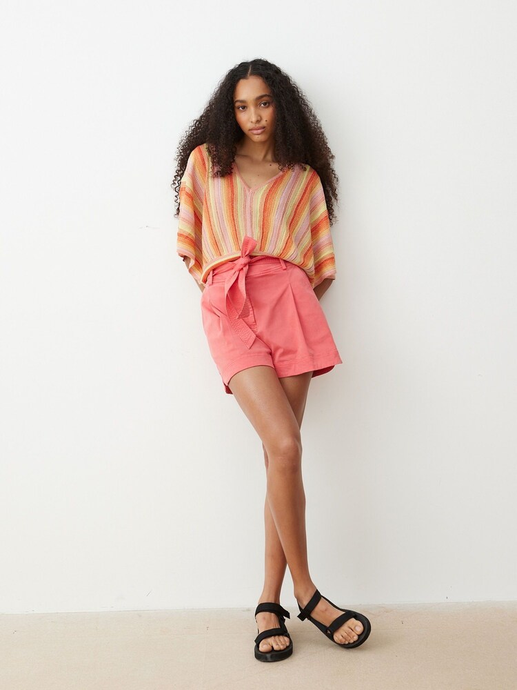 Oliver Bonas Orange Stripe Knitted Batwing Top - Image 1 of 8 Oliver Bonas Orange Stripe Knitted Batwing Top - Image 1 of 8