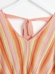 Oliver Bonas Orange Stripe Knitted Batwing Top - Image 6 of 8