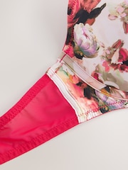 Розовый бюстгальтер с глубоким вырезом и цветочным принтом B by Ted Baker - Изображение 8 из 9