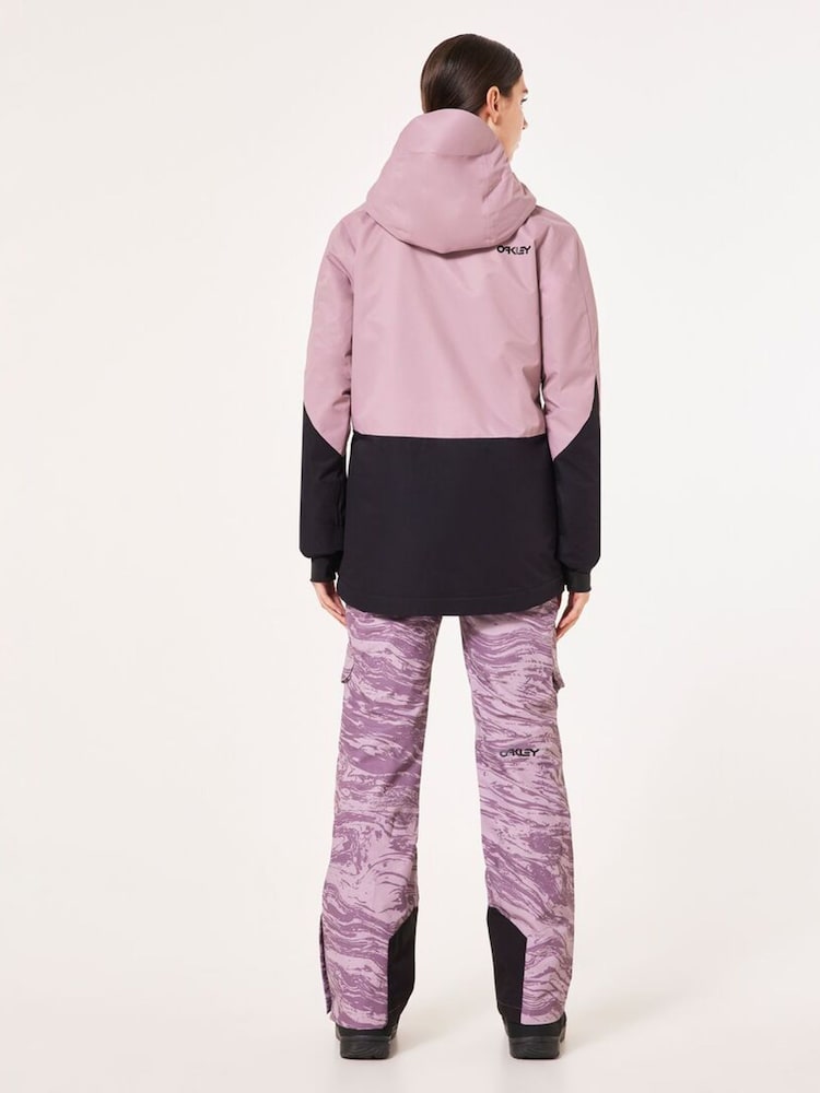 Oakley Pink Thermo Nuclear Protection Throw Back Times Full Zip Insulated Snow Jacket - Image 2 of 9