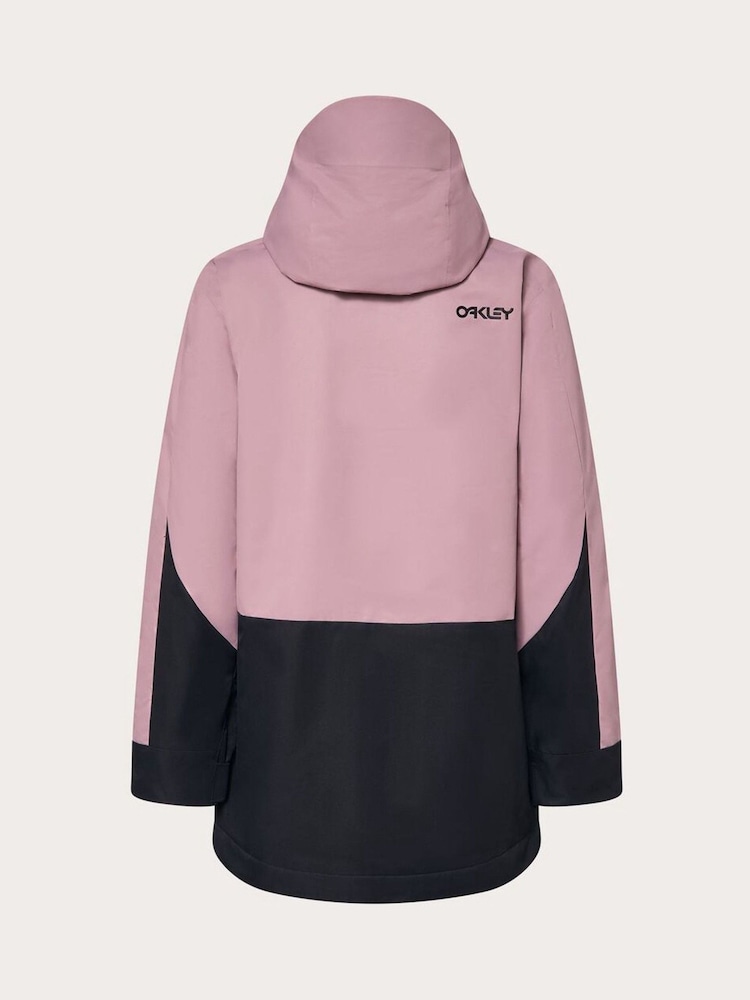 Oakley Pink Thermo Nuclear Protection Throw Back Times Full Zip Insulated Snow Jacket - Image 9 of 9