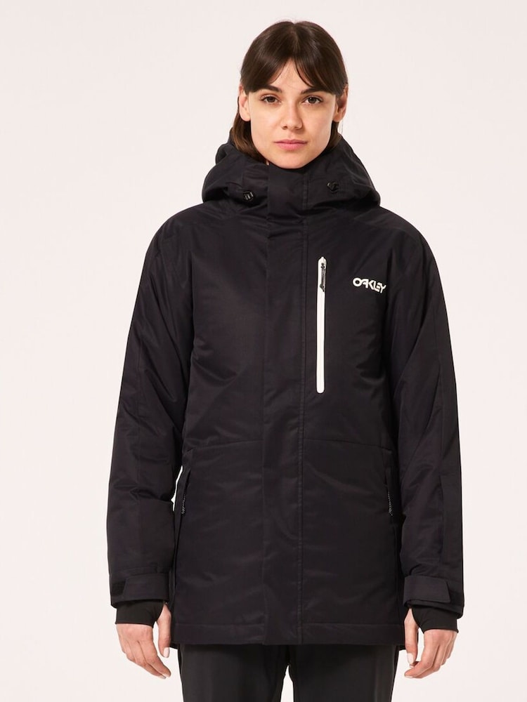 Oakley Thermo Nuclear Protection Throw Back Times Full Zip Insulated Snow Black Jacket - Image 1 of 9