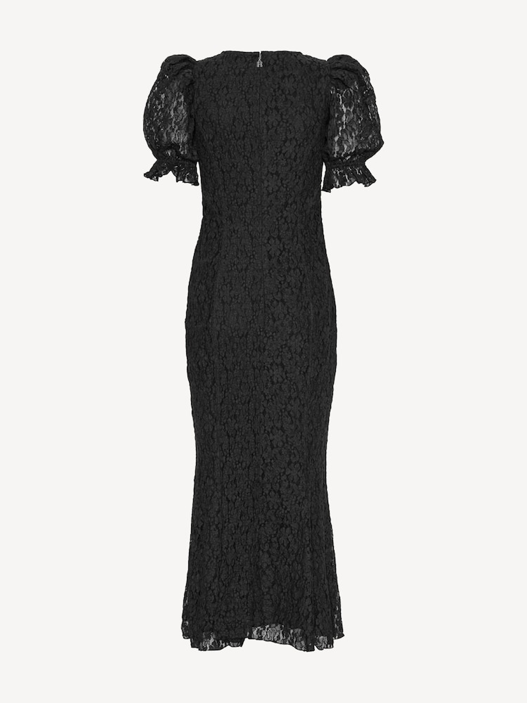 Rotate Black Lace Puff Sleeve Dress | Seasons