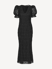 Rotate Black Lace Puff Sleeve Dress - Image 5 of 5