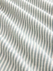 Sage Green Cuban Collar Textured Short Sleeve Polo Shirt - Image 8 of 8