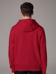 Red Regular Fit Rich Jersey Fabric Hoodie - Image 3 of 8