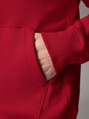 Red Regular Fit Rich Jersey Fabric Hoodie - Image 5 of 8