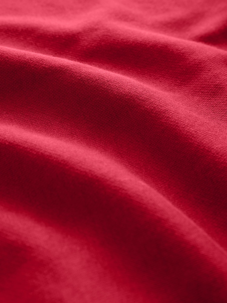 Red Regular Fit Rich Jersey Fabric Hoodie - Image 8 of 8