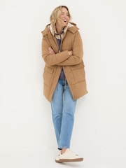 FatFace Maddie Tan Brown Puffer Coat - Image 2 of 7