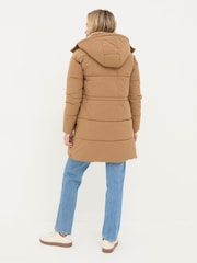 FatFace Maddie Tan Brown Puffer Coat - Image 3 of 7
